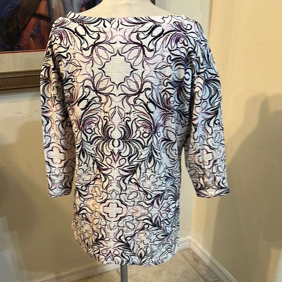 T by Talbots Patterned Cotton Top - Size 1X - Picture 9 of 13